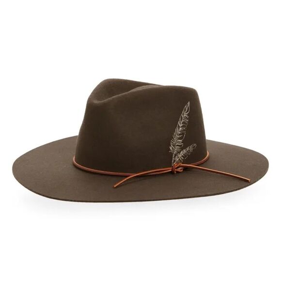 rag & bone Kacy Feather Wool Fedora - Picture 1 of 1
